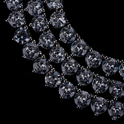 4mm Three-Prong Cubic Zirconia Tennis Chain