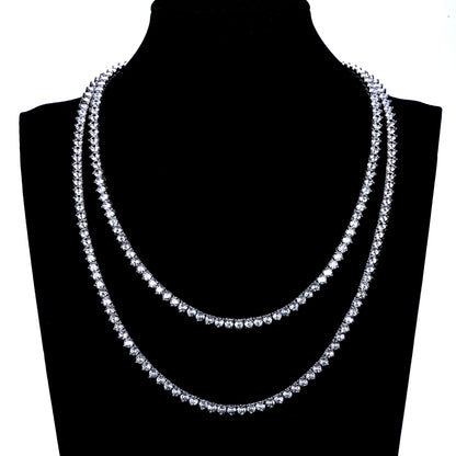 4mm Three-Prong Cubic Zirconia Tennis Chain