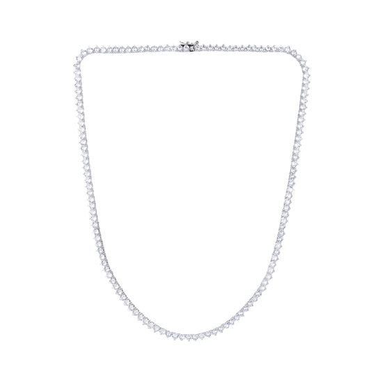 4mm Three-Prong Cubic Zirconia Tennis Chain