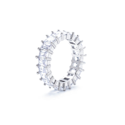 6mm Rectangular Cubic Zirconia Ring