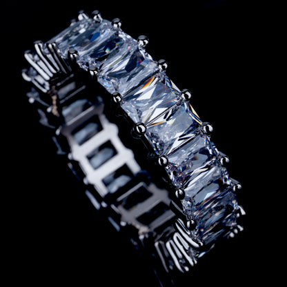 6mm Rectangular Cubic Zirconia Ring