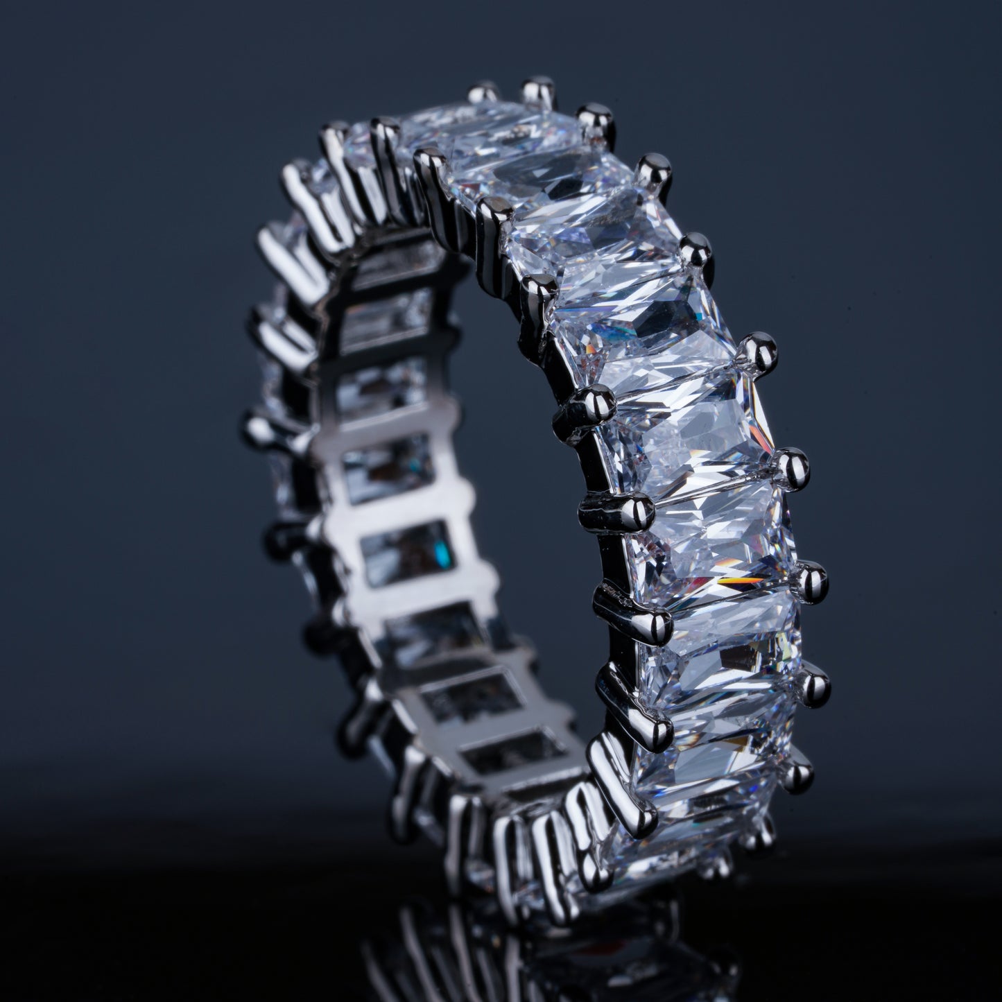6mm Rectangular Cubic Zirconia Ring
