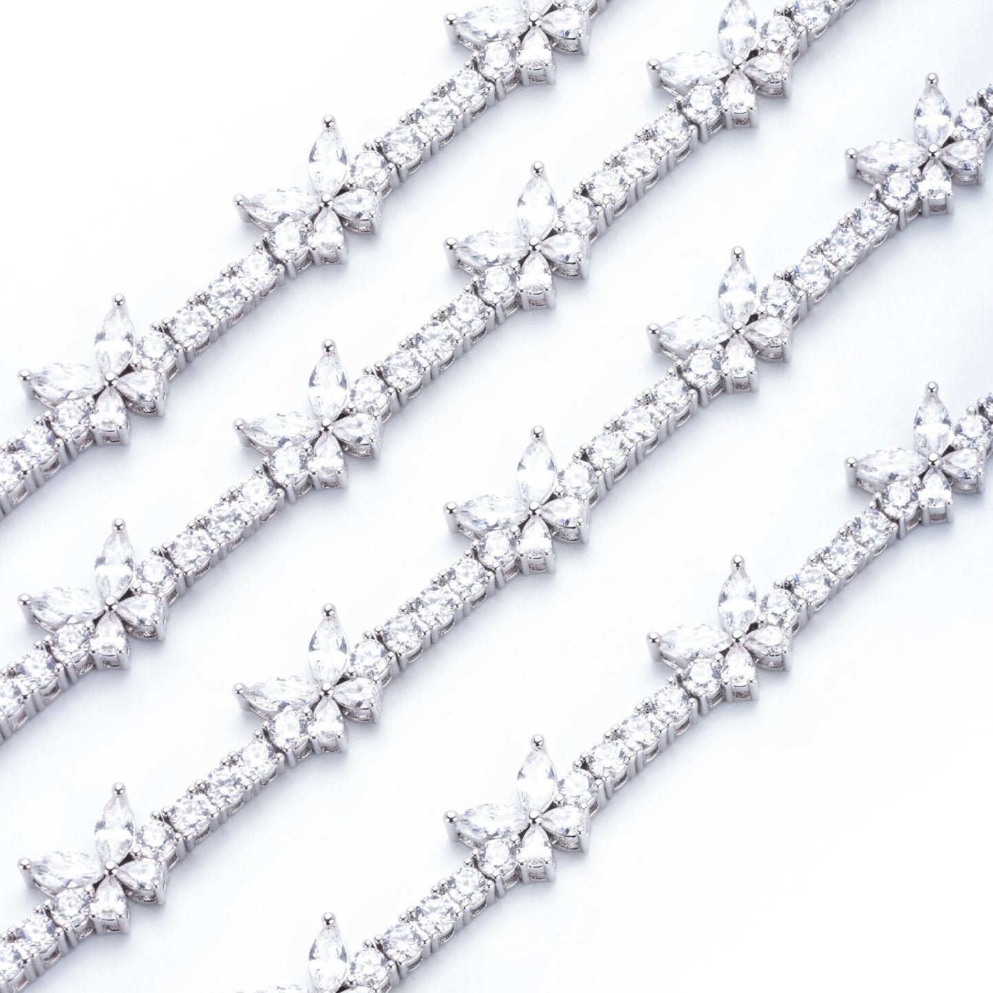 Butterfly Cubic Zirconia Tennis Bracelet