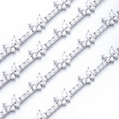 Butterfly Cubic Zirconia Tennis Bracelet