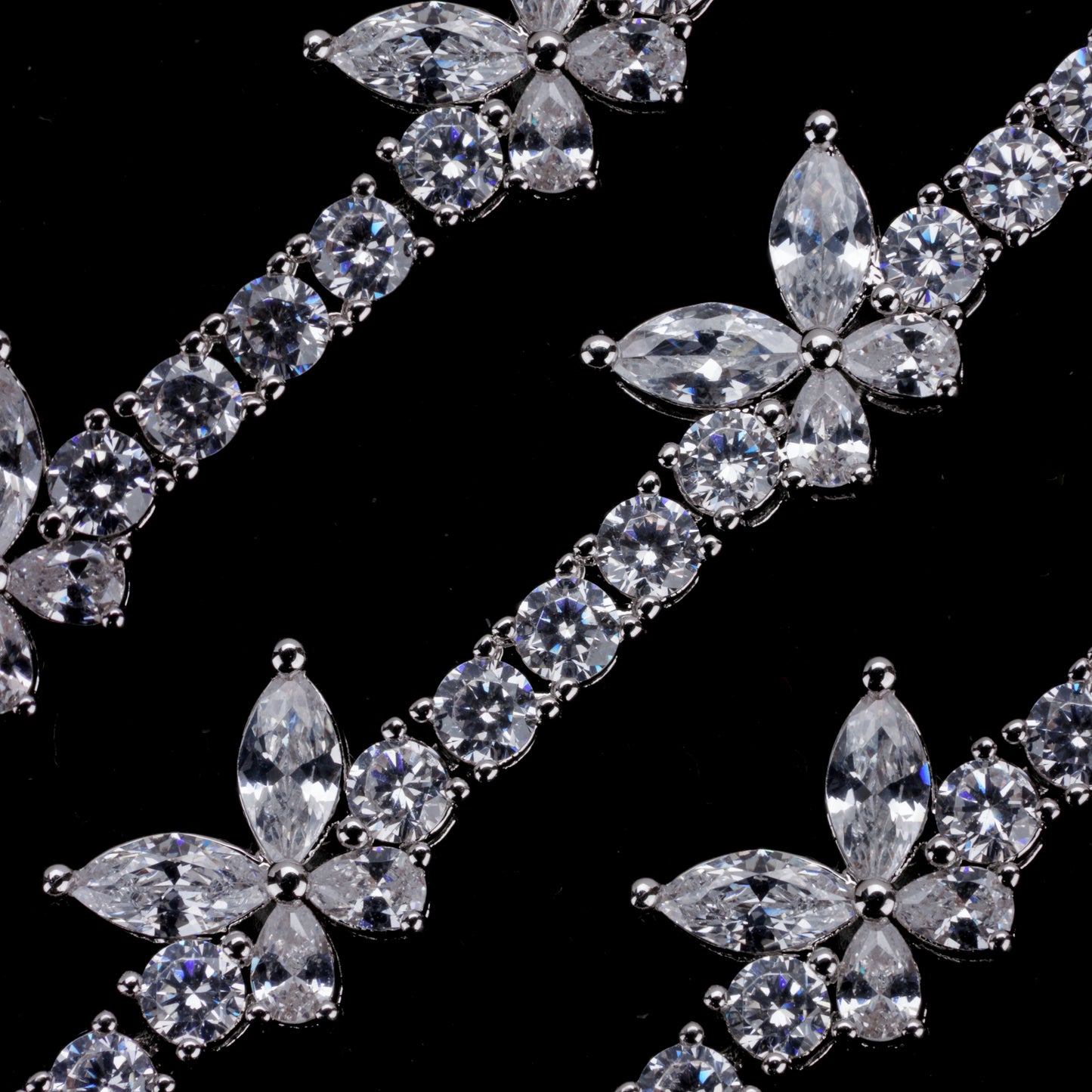 Butterfly Cubic Zirconia Tennis Bracelet