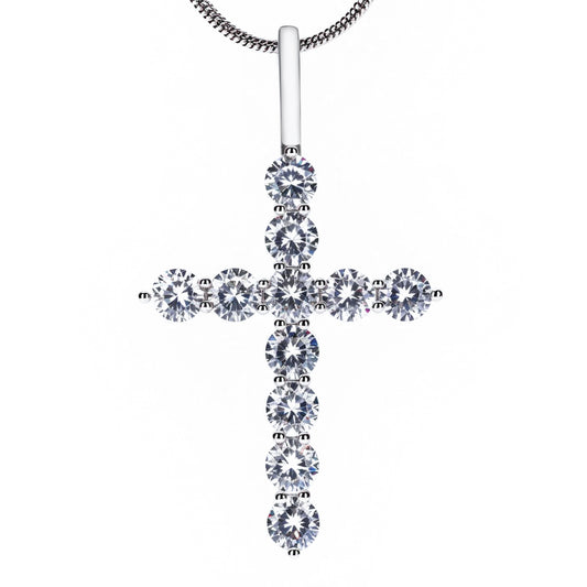 Classic Zircon Cross Pendant