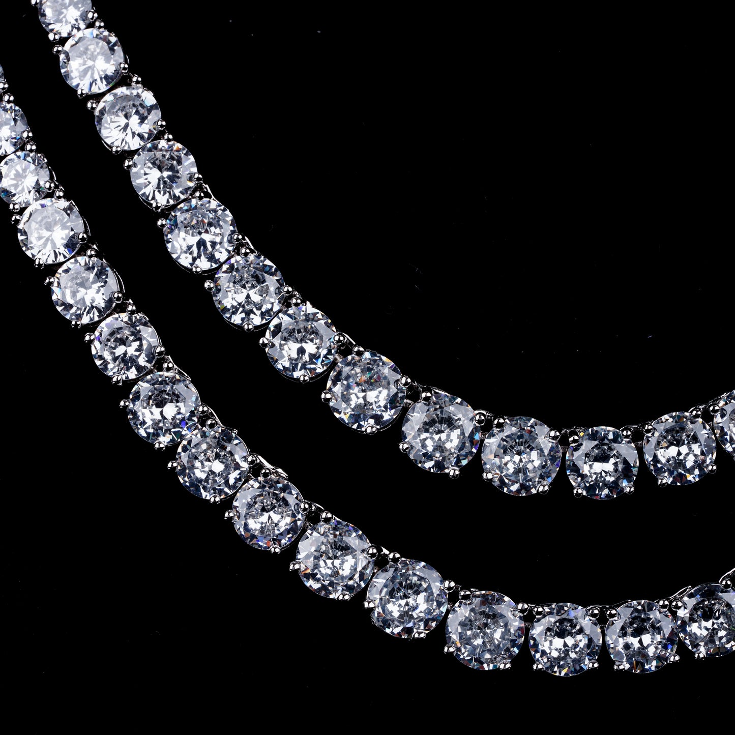 Graduated Size Cubic Zirconia Tennis Chain
