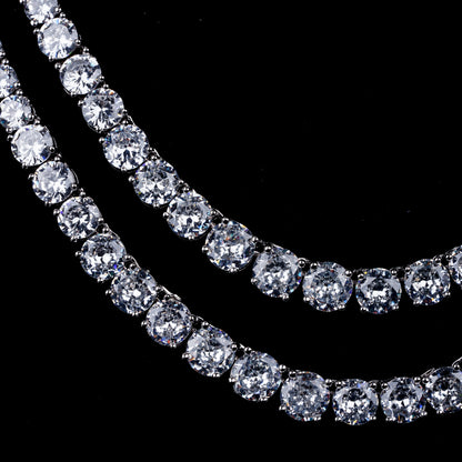 Graduated Size Cubic Zirconia Tennis Chain