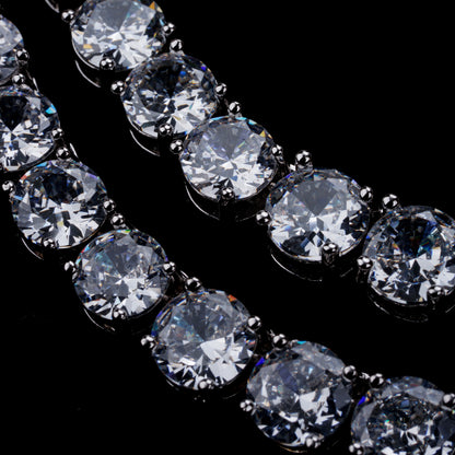 Graduated Size Cubic Zirconia Tennis Chain