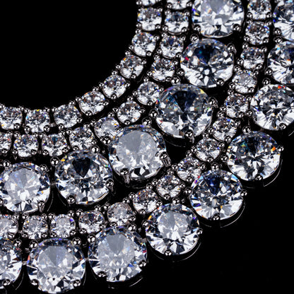 Graduated Size Cubic Zirconia Tennis Chain