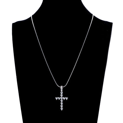 Heart-Shaped Cubic Zirconia Cross