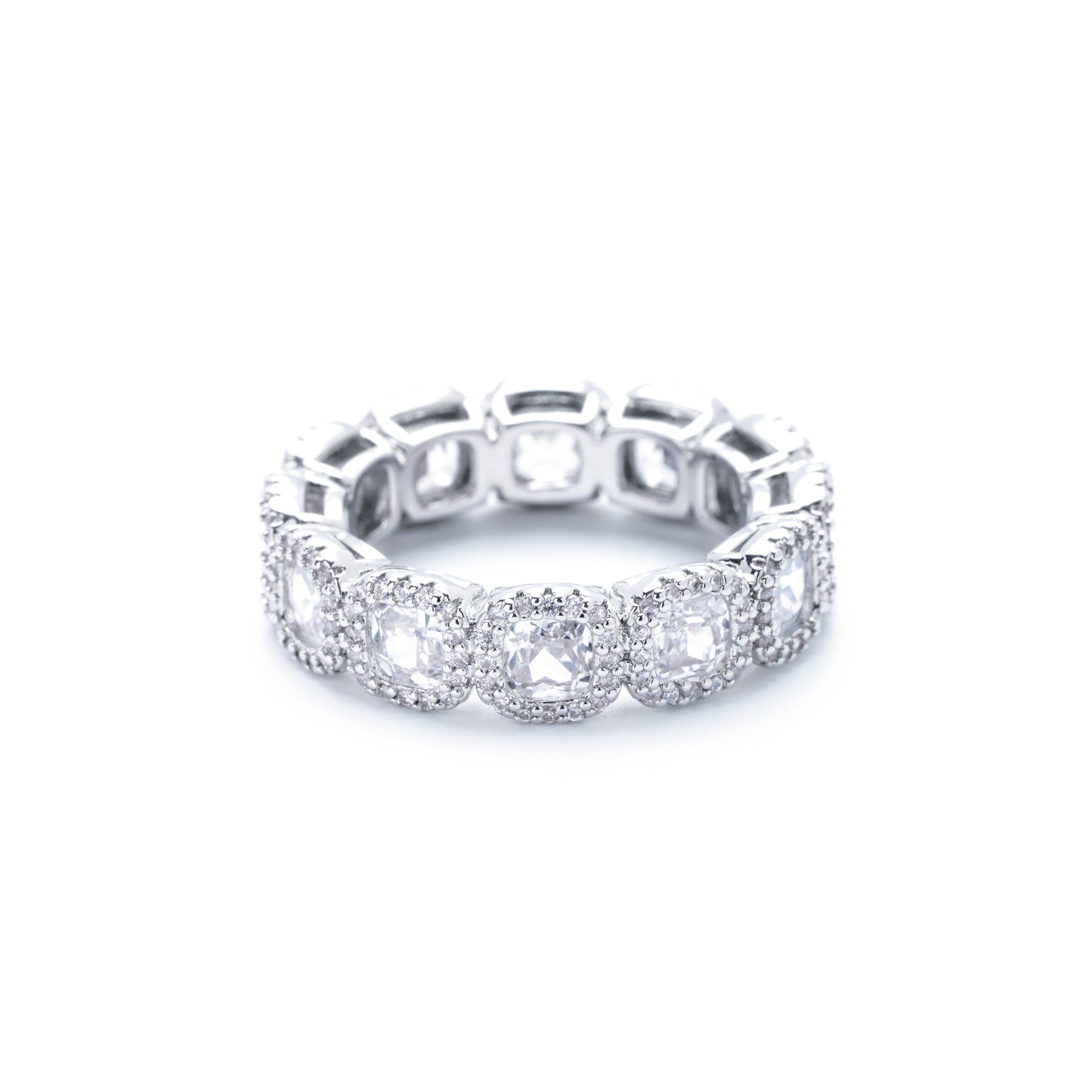 Rock Sugar Plum Blossom Zircon Ring