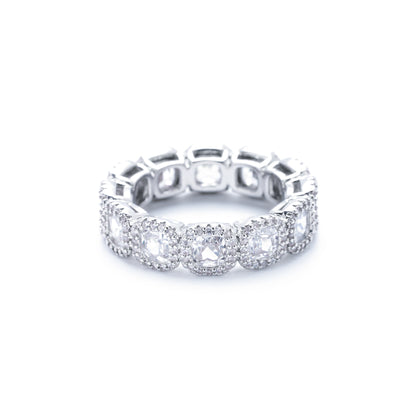 Rock Sugar Plum Blossom Zircon Ring