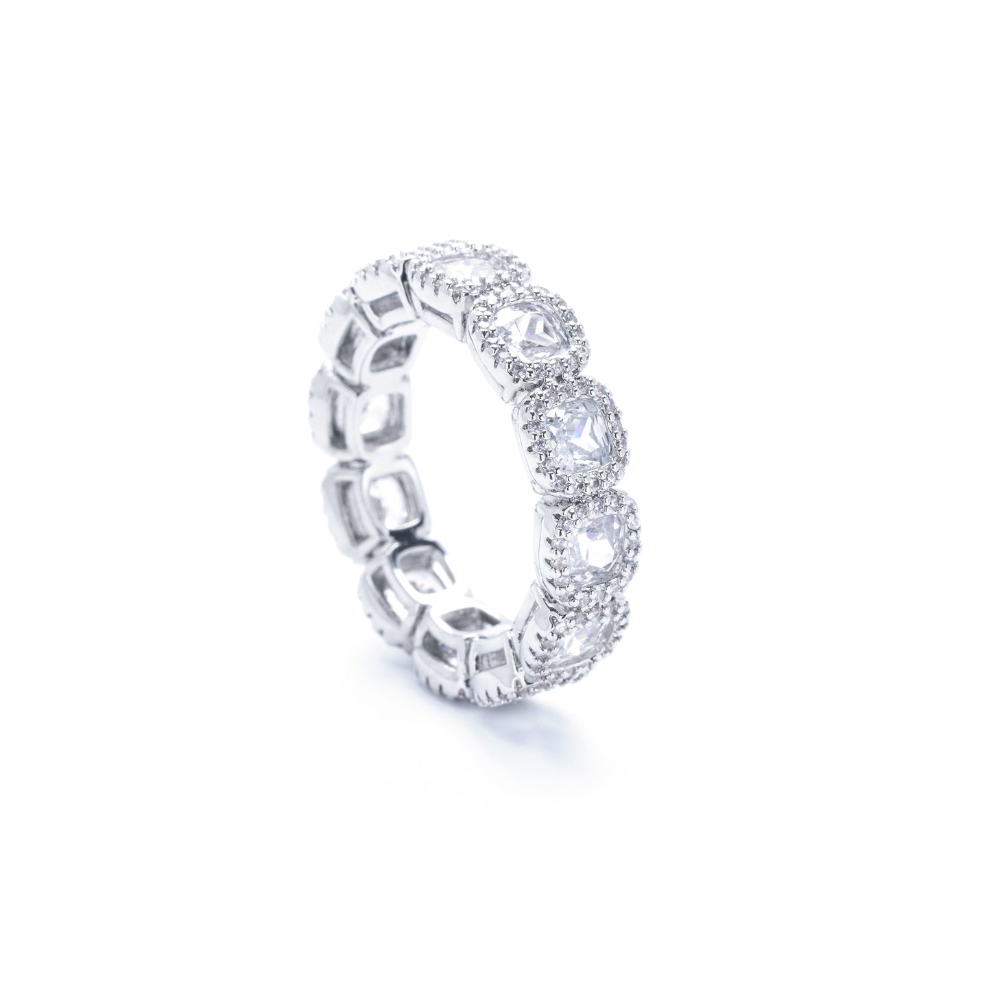 Rock Sugar Plum Blossom Zircon Ring