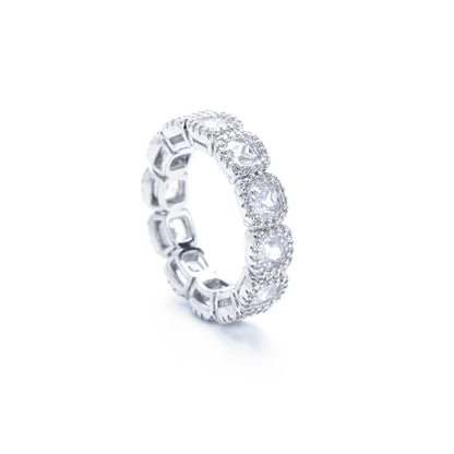 Rock Sugar Plum Blossom Zircon Ring