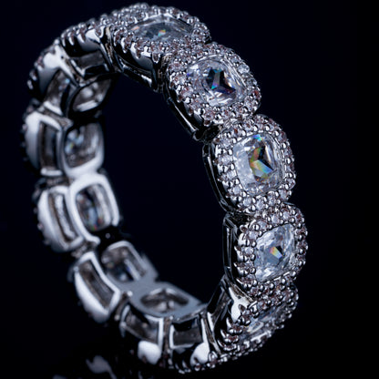 Rock Sugar Plum Blossom Zircon Ring