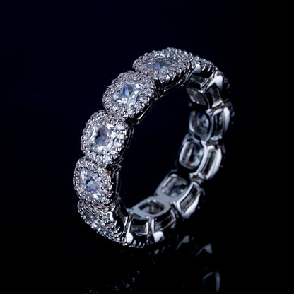 Rock Sugar Plum Blossom Zircon Ring