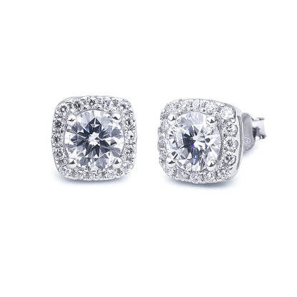 S925 5mm Cluster Stud Earrings