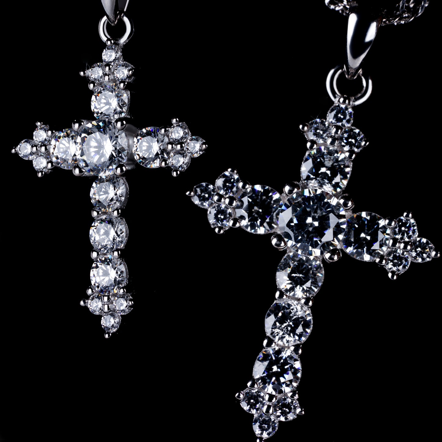 S925 Diamond Cross Zircon Necklace