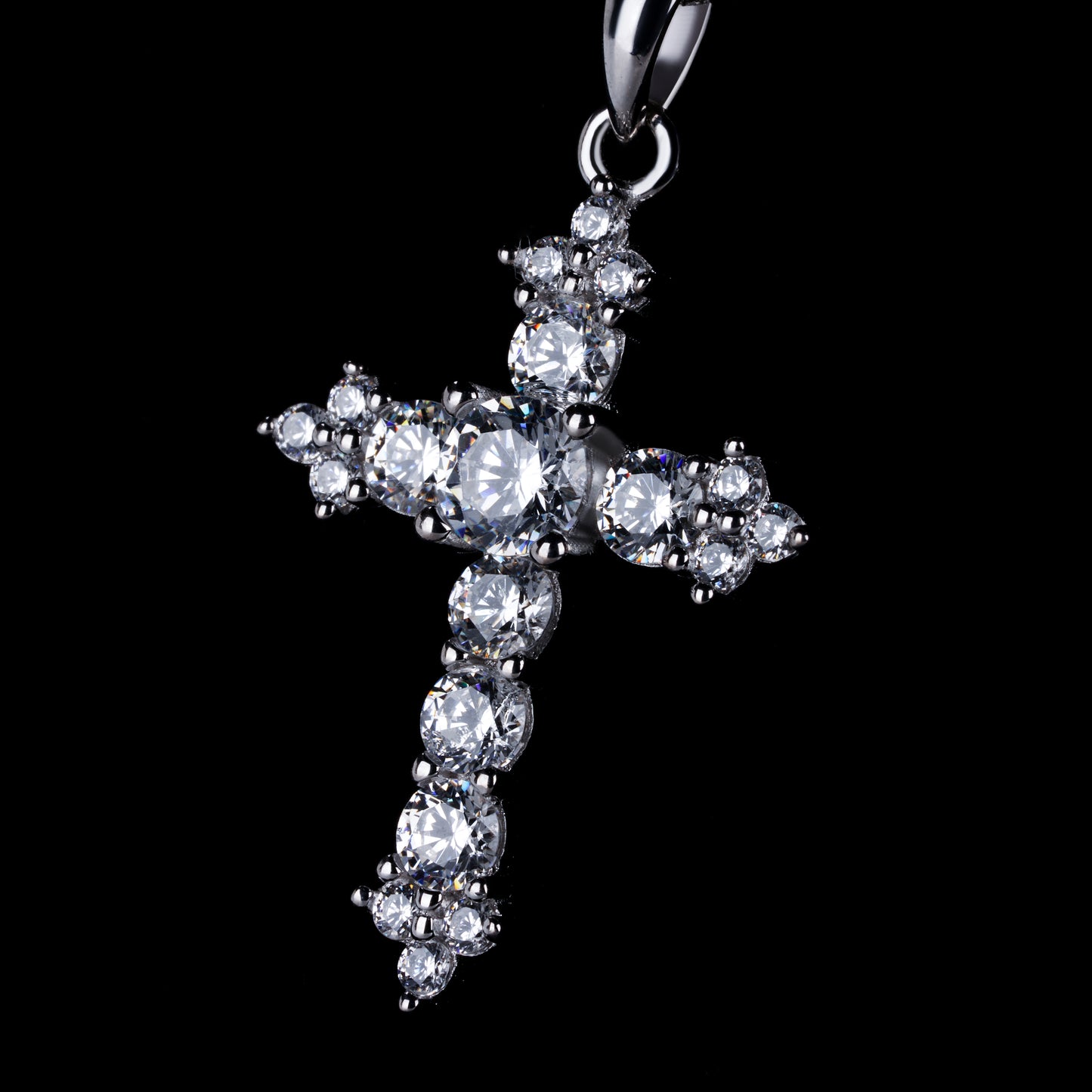 S925 Diamond Cross Zircon Necklace