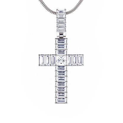 Step-Cut Zircon Cross