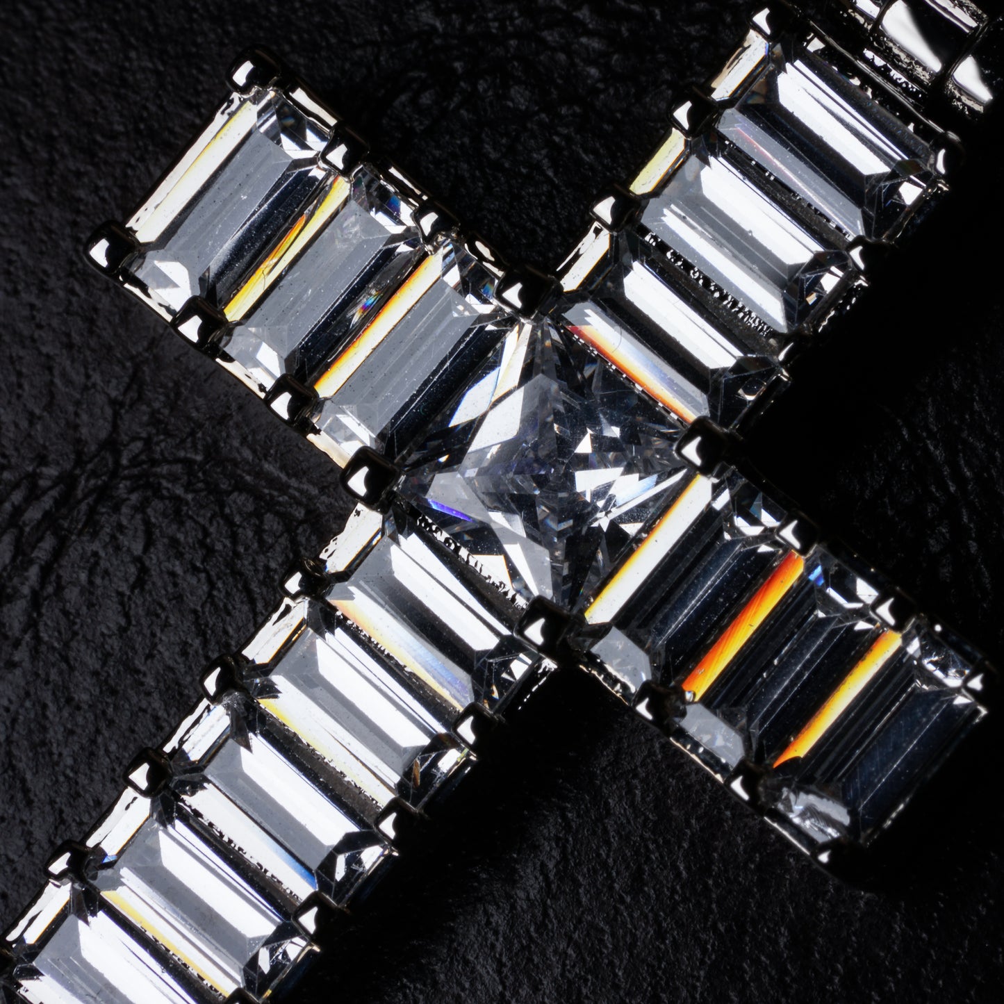 Step-Cut Zircon Cross