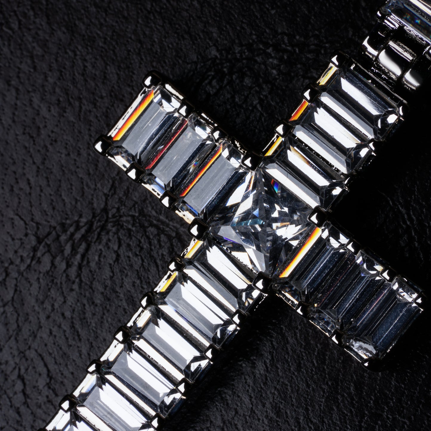 Step-Cut Zircon Cross