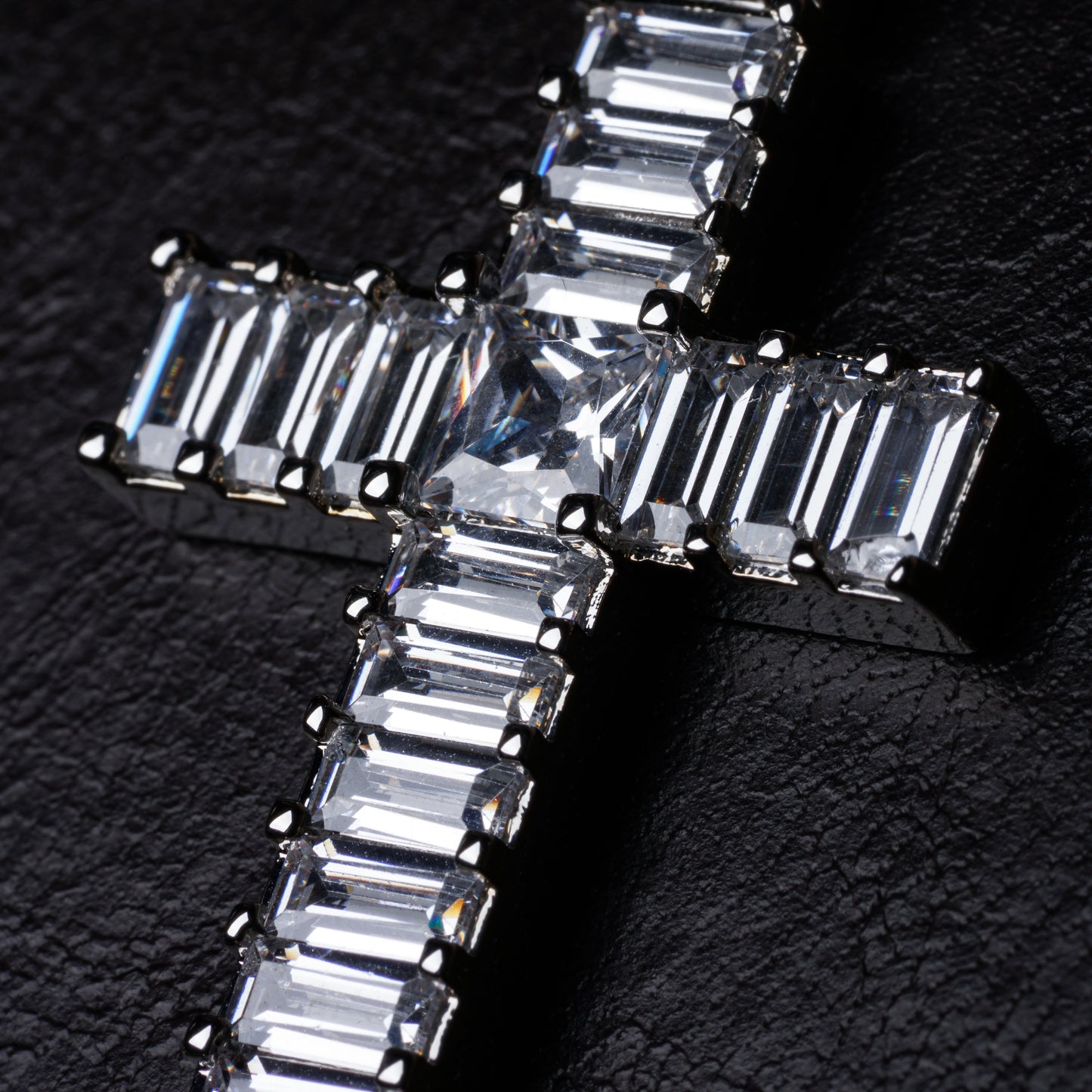 Step-Cut Zircon Cross