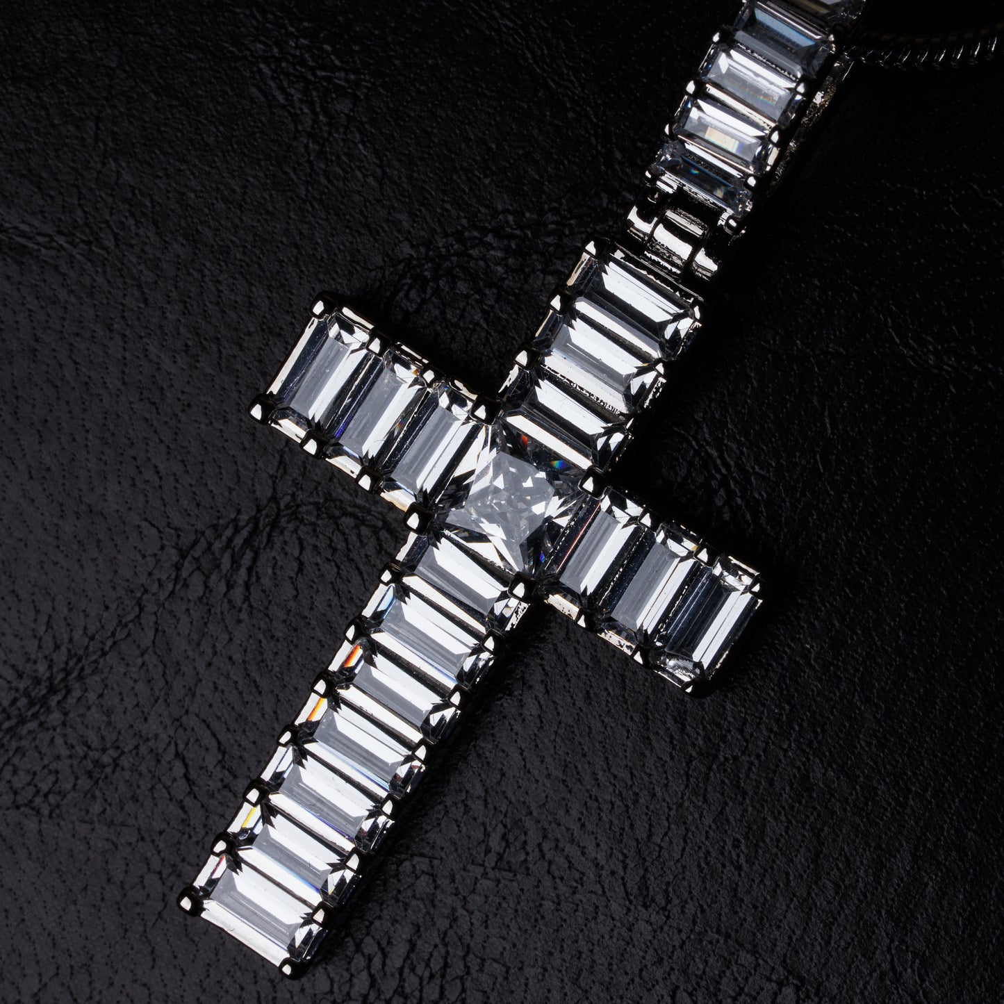 Step-Cut Zircon Cross