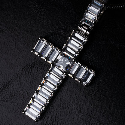 Step-Cut Zircon Cross